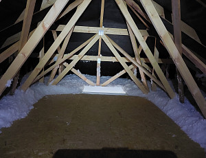 Izolace stropu novostavby bungalovu